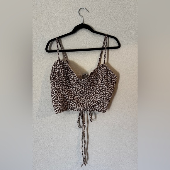 RSQ Brown and Tan Floral Tank Top - Picture 1 of 4